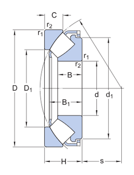 Drawing of the 29324 E bearing Drawing of the 29324 E bearing